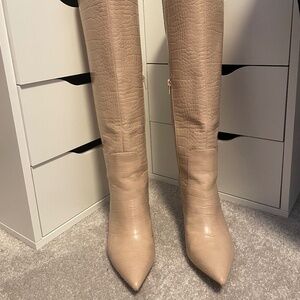JEFFREY CAMPBELL CREAM CROCODILE BOOT